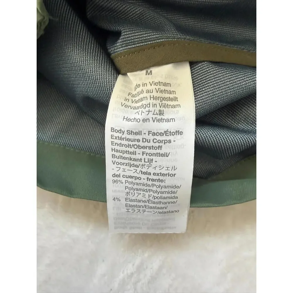 J.Crew Brunswick Rain Jacket Men’s Medium Green Hooded Water‎ Resistant